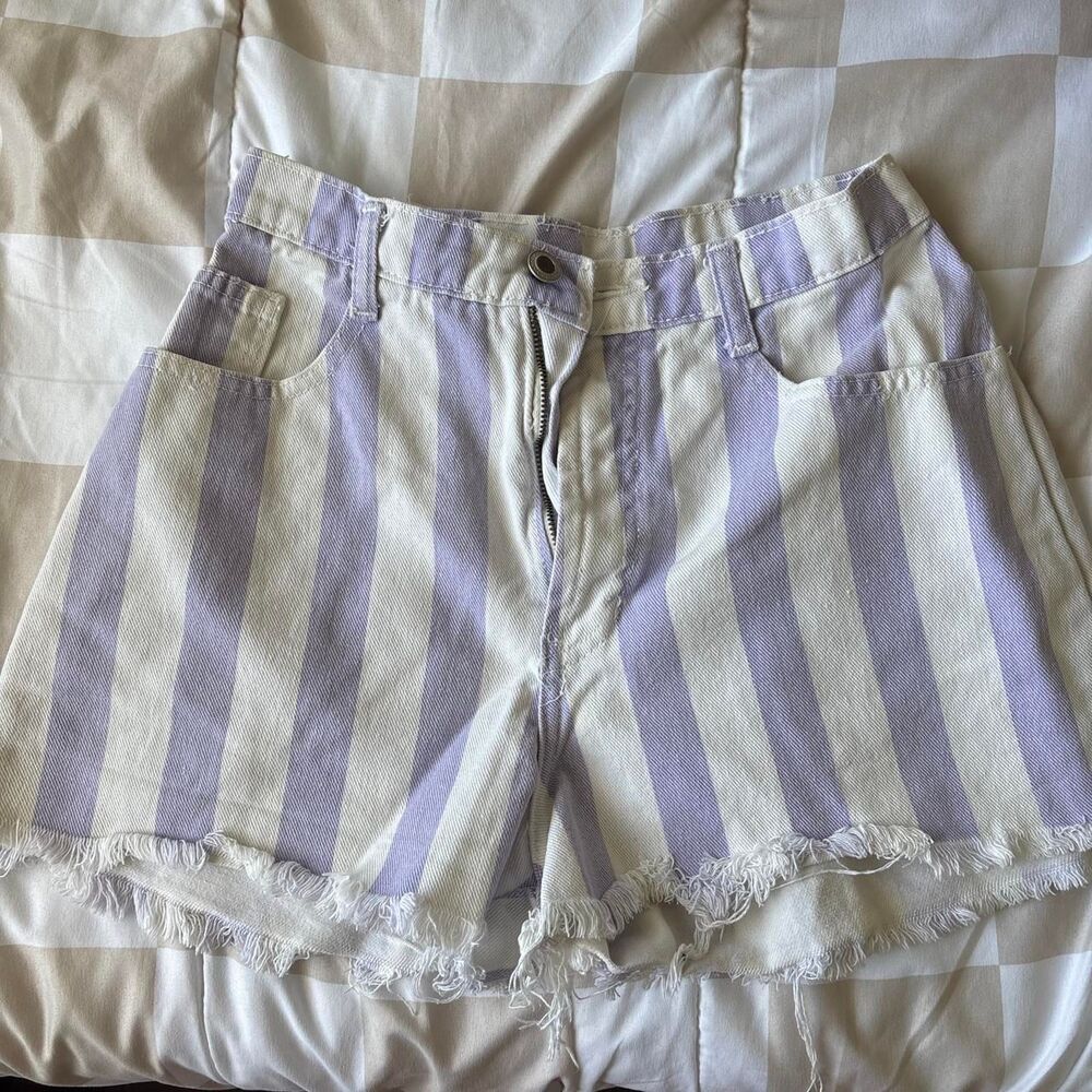 Unbranded Women's White and Purple Shorts